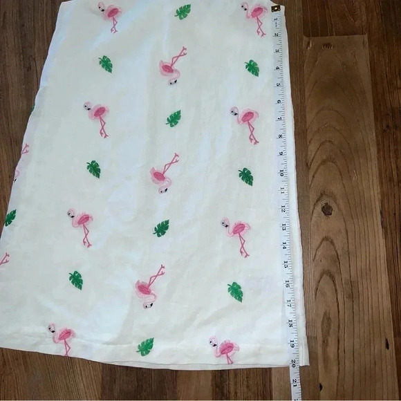 Janie and Jack Embroidered Flamingo Dress , White, Size 8 - Picture 6 of 11